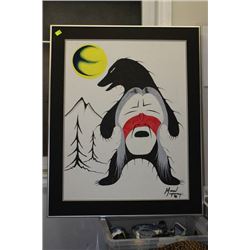 NATIVE CANVAS PAINTING (Chief standing Bear)