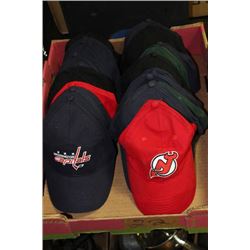 FLAT OF COLLECTABLE NHL HATS