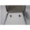 Image 1 : 14KT GOLD RUBY (.37 CARATS) EARRINGS:  MSRP$250