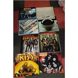 BOX W/ VINTAGE COLLECTABLE LP RECORDS INCL.