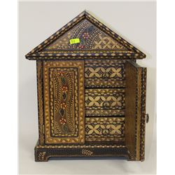 HANDMADE INDONESIAN JEWELLRY BOX W/ CONTENTS