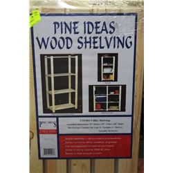 NEW PINE IDEAS WOOD SHELVING KIT W/ 4 SHELVES