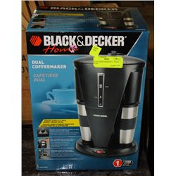 DUAL COFFEE MAKER W/ 2 TRAVEL MUGS