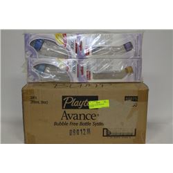 BOX OF PLAYTEX ADVANCE BABY BOTTLES