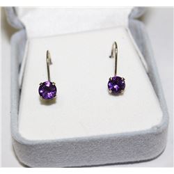 14KT GOLD AMETHYST EARRINGS