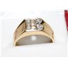 Image 1 : 10KT GOLD DIAMOND "B" MENS RING  MSRP $500