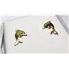 Image 1 : 14KT GOLD DOLPHIN EARRINGS