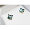 Image 1 : 10KT GOLD BLUE TOPAZ EARRINGS  MSRP $300