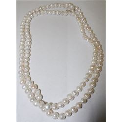 STERLING SILVER CLASP FRESHWATER PEARL NECKLACE