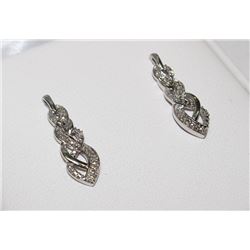 STERLING SILVER DIAMOND (0.1CT) EARRINGS MSRP $511