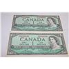 Image 1 : CANADA 1 DOLLAR 1954 BANKNOTES X 2