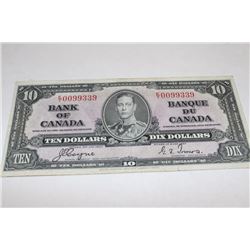 CANADA 1937 10 DOLLAR BANKNOTE
