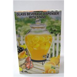 6.4L GLASS BEVERAGE DISPENCER WITH STAND