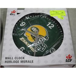 NEW EDMONTON ESKIMOS WALL CLOCK