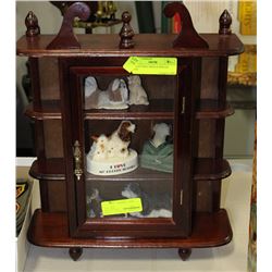 COLLECTIBLE DOGS & DISPLAY CASE