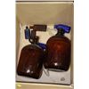 Image 1 : VINTAGE MEDICINE BOTTLES & 2 DIAMOND GLASS JUGS