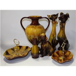 7 PCS UNIQUE BLUE MOUNTAIN POTTERY