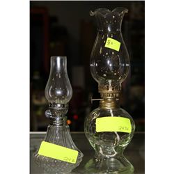 2 SMALL OIL LAMPS