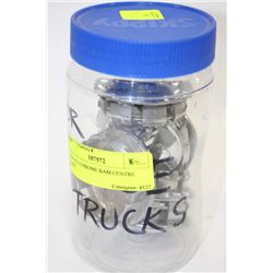 JAR OF 6 CHROME RAM CENTRE CAPS