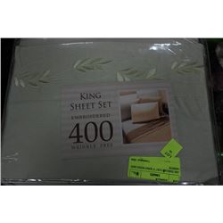 400 THREAD COUNT KING SIZED BED SHEETS