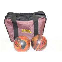2 5 PIN BOWLING BALLS & CASE