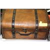 Image 1 : SMALL WOOD & LEATHER CHEST