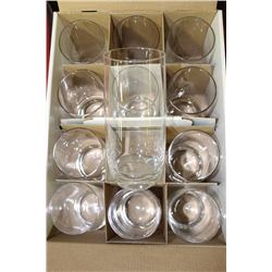 CASE OF 12 CATERING GLASSES