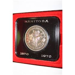 1970 MANITOBA COMMEMORATIVE CASED DOLLAR