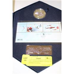 ROYAL CANADIAN MINT, LTD ED, #'D  SNOWBIRD STAMP &