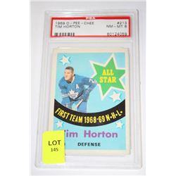 1969 O-PEE-CHEE TIM HORTON ALLSTAR CARD