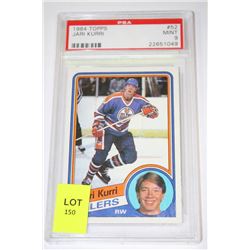 1984 TOPPS JARI KURRI PSA SCORED 9 MINT CONDITION