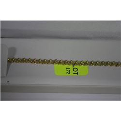 GOLD TENNIS BRACELET WITH GENUINE DIAMONDS