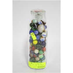 ESTATE MILK BOTTLE OF OLD MARBLES