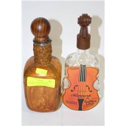 VINTAGE ITALIAN LEATHER WRAPPED LIQUOR DECANTER