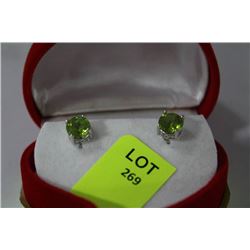 2.5 CT PERIDOT EARINGS