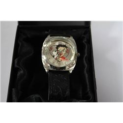 BETTY BOOP WATCH W/ LEATHER BAND