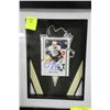 Image 1 : FRAMED SIGNED SIDNEY CROSBY CARD