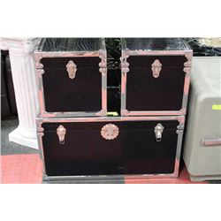 BOX OF 3 DECORATIVE CHESTS