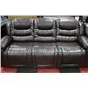 Image 3 : NEW CHOCOLATE BROWN LEATHER RECLINING SOFA AND