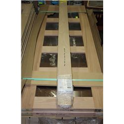 RED OAK PAIR OF FRENCH DOORS WITH JAM KIT 26"X80"