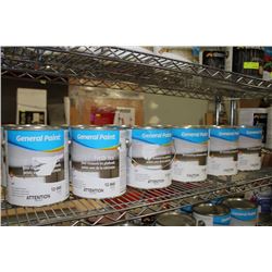 SHELF 8- 12 CANS- FLAT WHITE CEILING PAINT