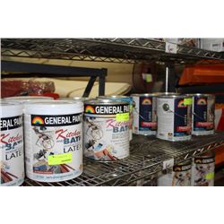 SHELF 16-11 CANS- PEARL WHITE LATEX PAINT LOW LUSE