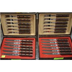 ENGLISH ST STEEL FORK AND KNIFE SET X2