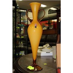 ESTATE ITALIAN AMBER GLASS VASE