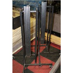 2 4-WAY DISPLAY STANDS ( FOR CLOTHING )