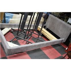 SHOWHOME SINGLE GREY MICROFIBRE BEDFRAME