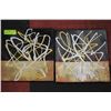 Image 1 : PAIR OF SMALL WALL ART HANGINGS