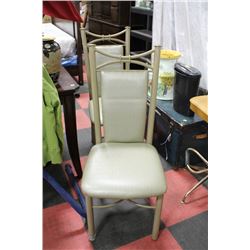 SET OF 4 METAL & VINYL CHAIRS