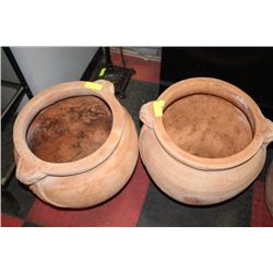 LARGE PAIR OF TERRA COTTA PLANTERS