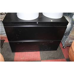 NEW BLACK 2 DRAWER FILING CABINET